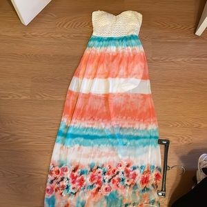 Open back maxi dress